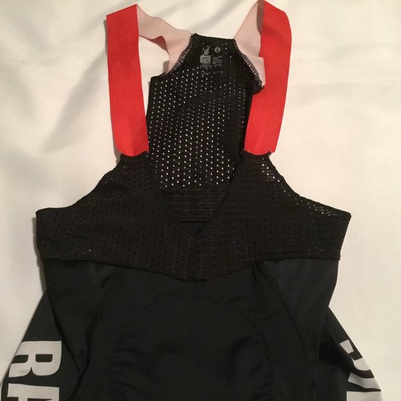 Racing Apparel Woman s Road Racing Bicycle Bibs W/Pad Black Size S GUC - Picture 3 of 11